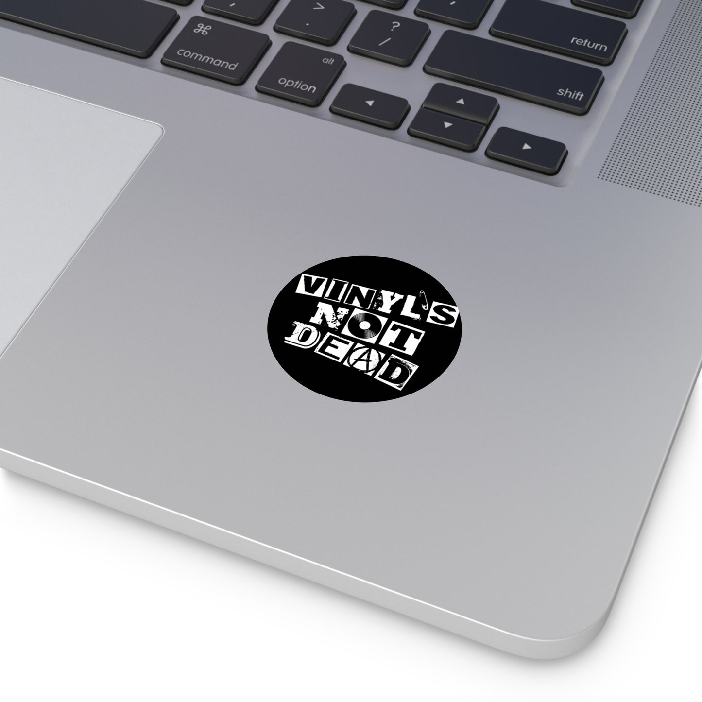 Vinyl Record Themed Round Vinyl Stickers - Vinyl is Not Dead - 5 sizes available