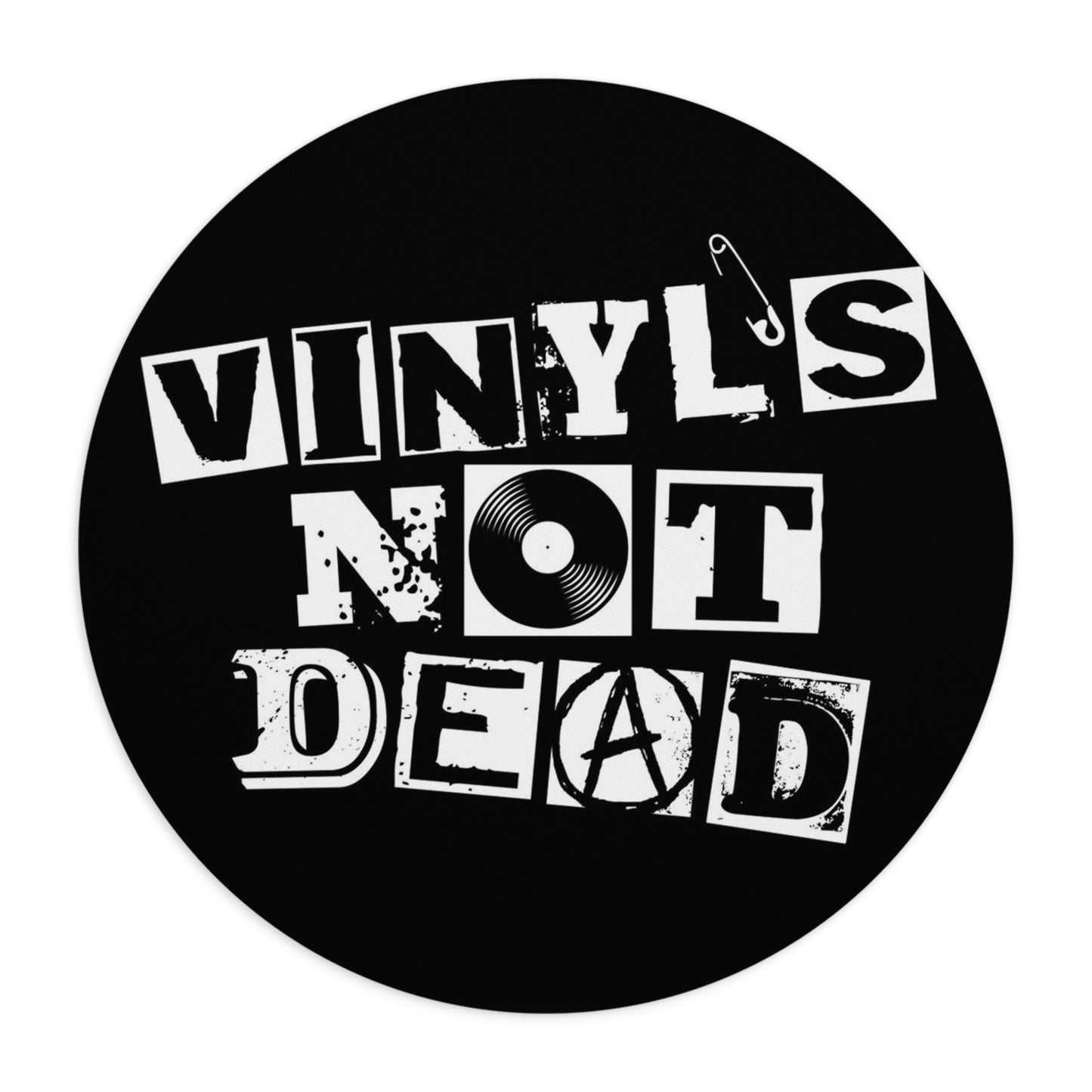Vinyl Record Themed Mouse Pad - Vinyl is Not Dead Print