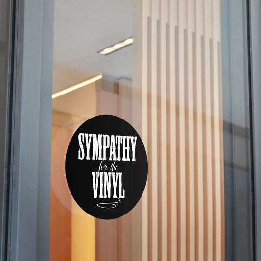 Vinyl Record Themed Round Vinyl Stickers - Sympathy for the Vinyl - 5 sizes available