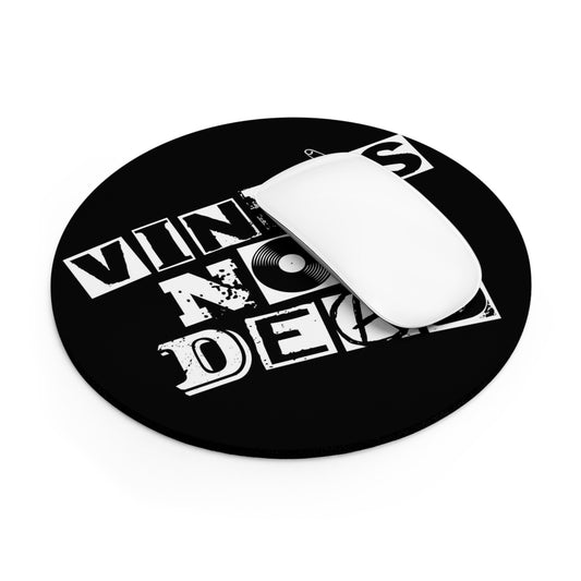 Vinyl Record Themed Mouse Pad - Vinyl is Not Dead Print with mouse