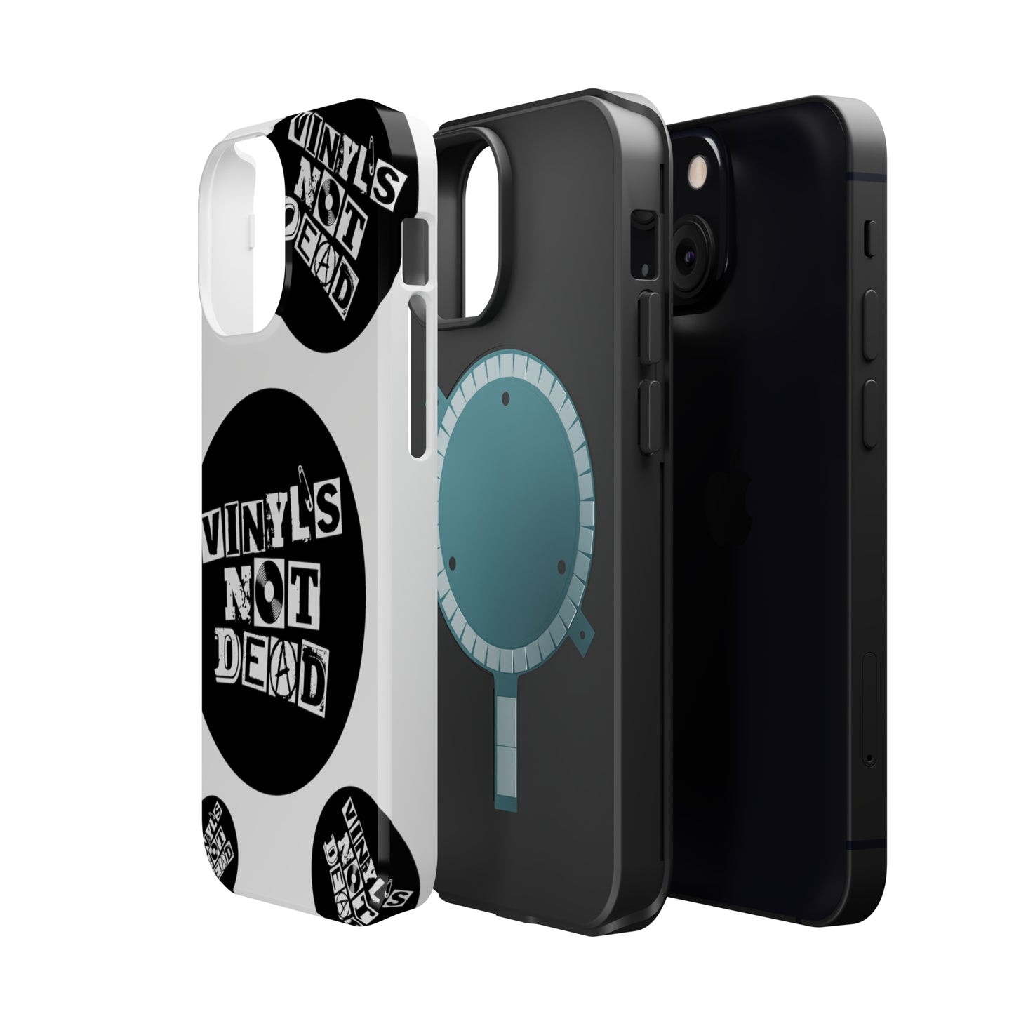 Vinyl Record Themed MagSafe Tough Cases for iPhones 13 and 14 - Vinyl is Not Dead